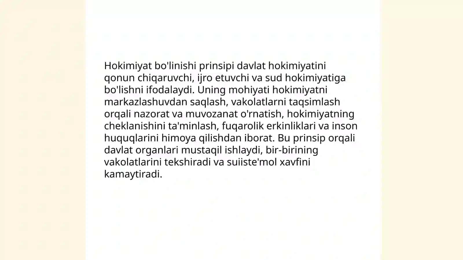 Hokimiyat bo'linishi prinsipi 3