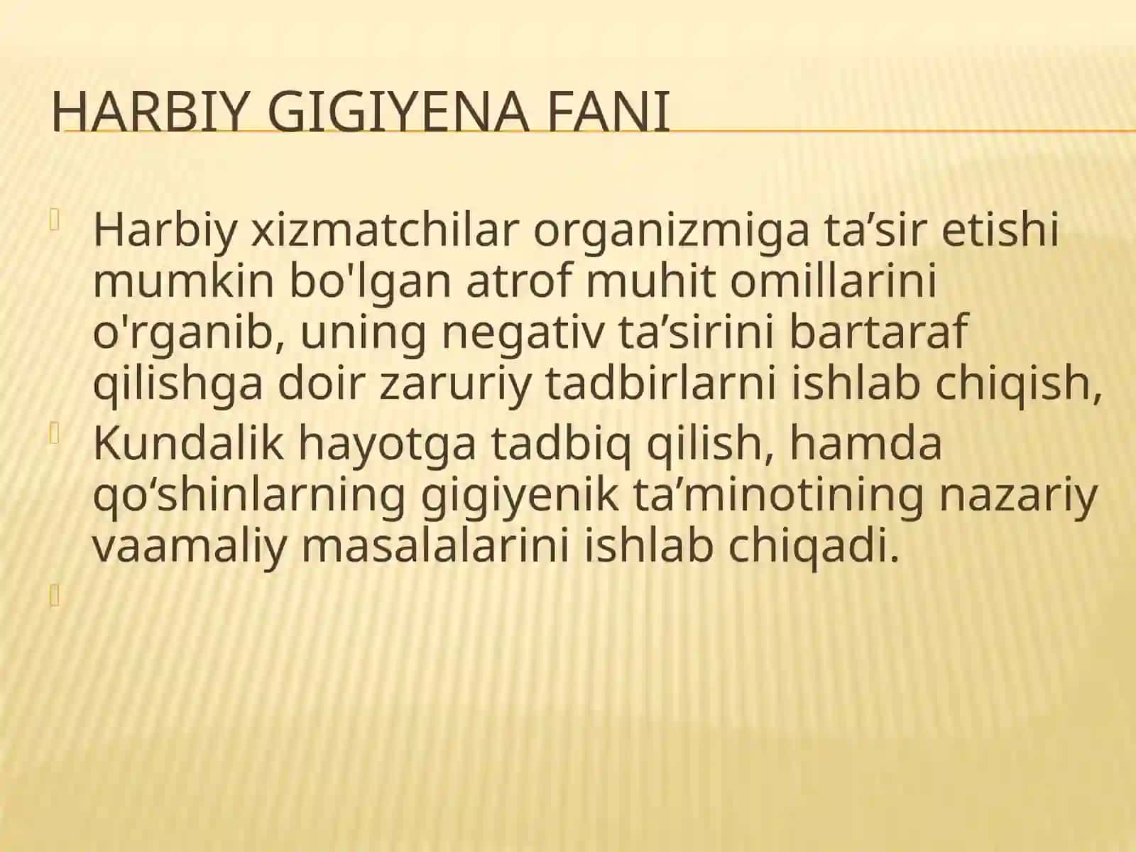 statsionar va dala sharoitida qo'shinlarni joylashtirishni sanitar nazorati 3