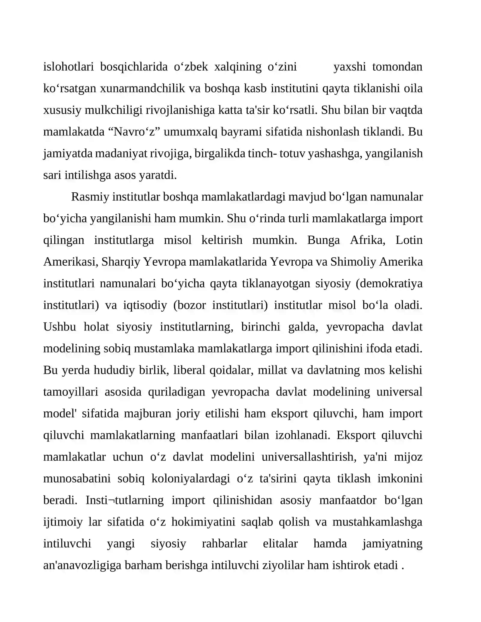 Mamlakatni moderinizatsiya qilish sharoitida institsional islohatlar 3