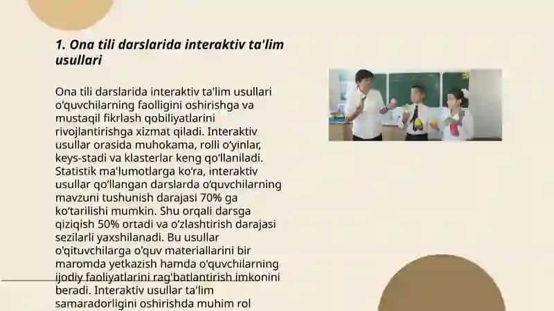 Boshlang'ich sinflarda ona tili o'qitishda inmovatsiyon texnologiyalar 3