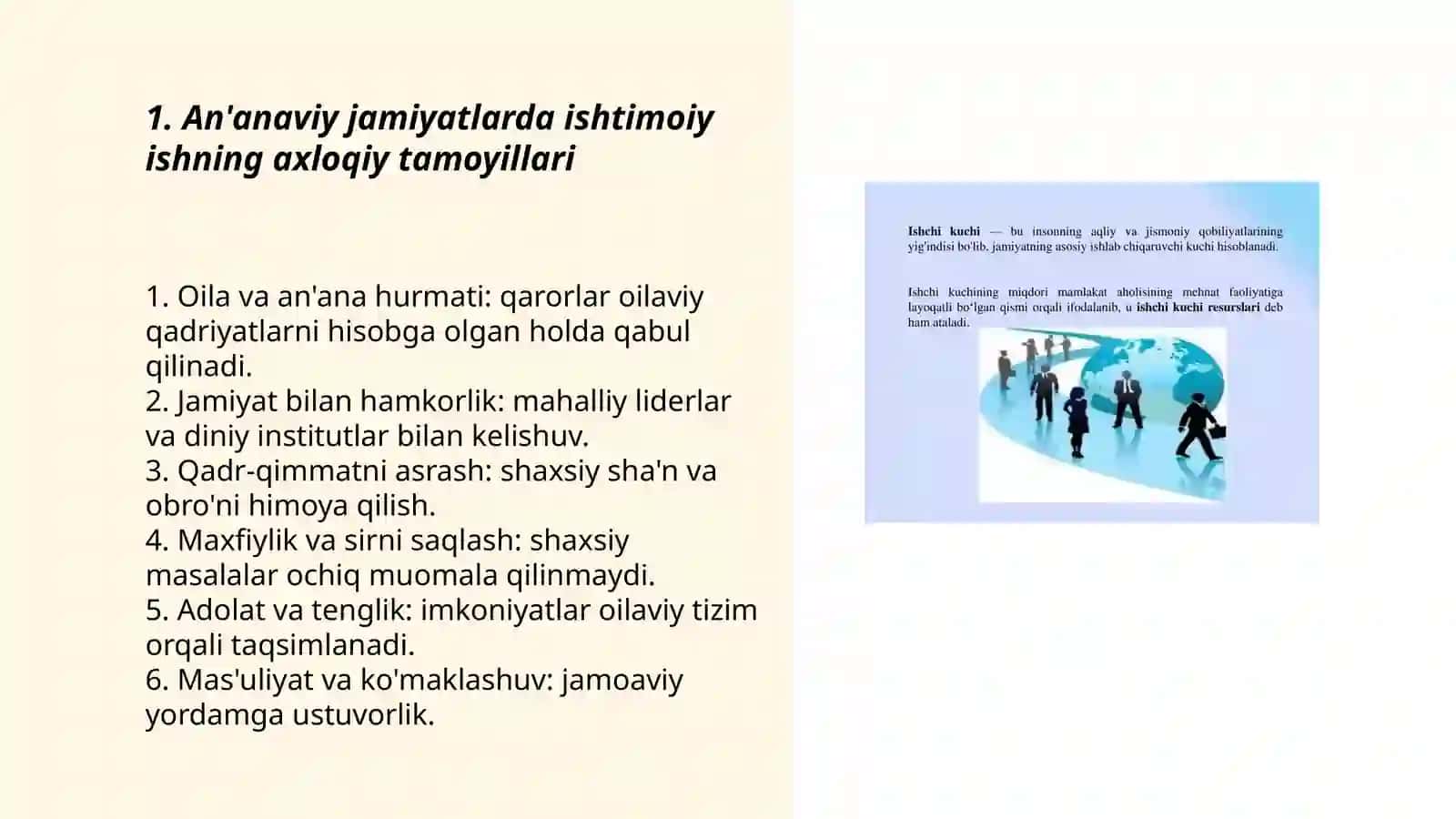 Ananaviy va zamonaviy jamiyatlarda ishtimoiy ishning etikasi va uning xususiyatlari 3