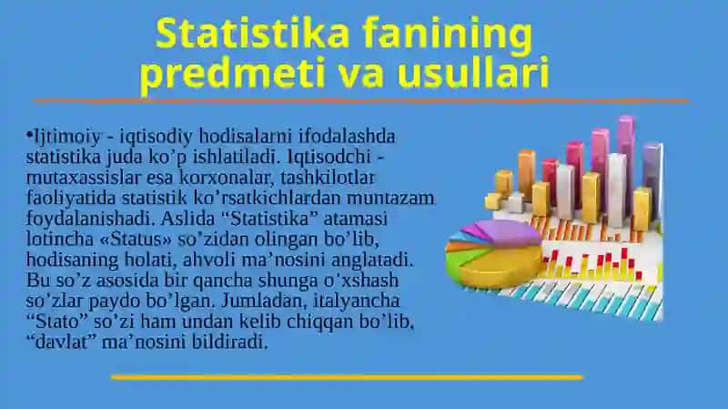 Statistika predmeti va uslubi. 3