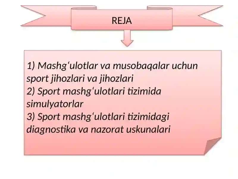 Sport mashgʻulotlari va musobaqalarga tayyorgarlikni ta’minlash 3