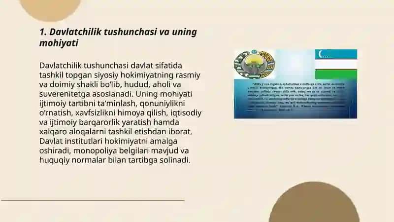Davlatchilik tushunchasi. O'zbek davlatchiligi va uning tarixiy bosqichlari 3
