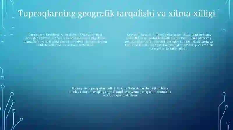 Ózbekistonda Tuproqlar Geografiyasini Rivojlanishi 3