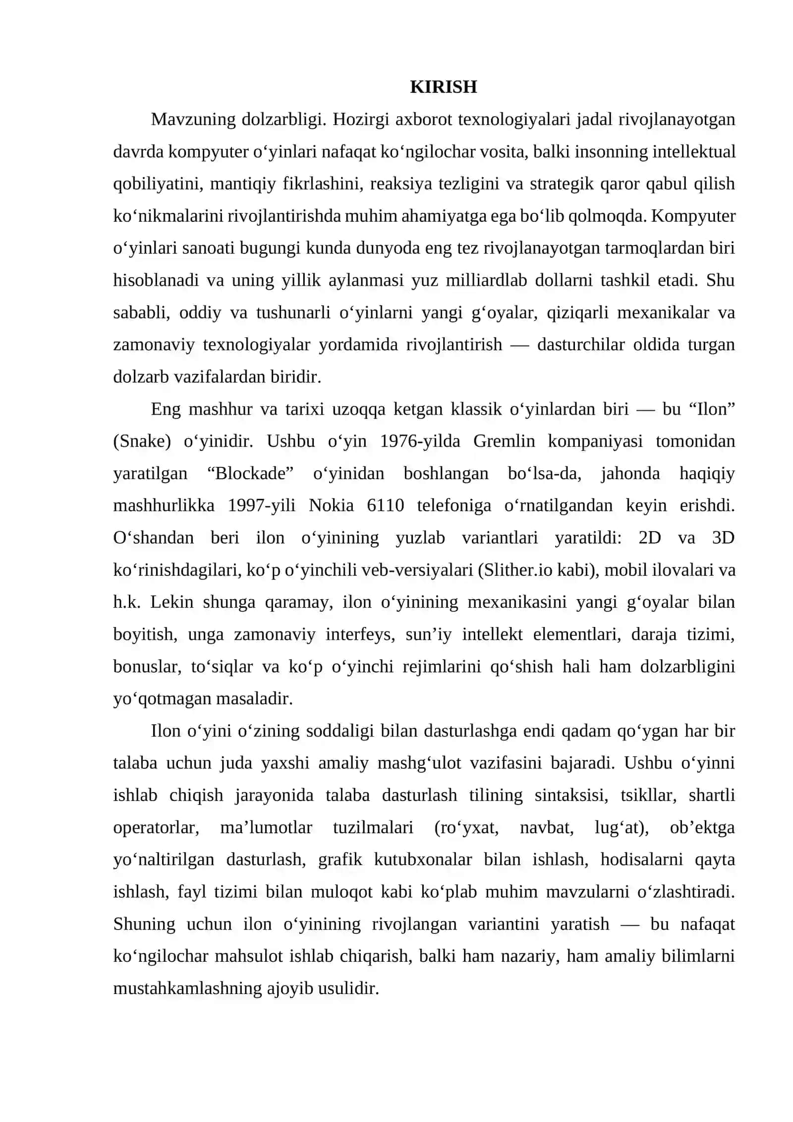 ILON O‘YINI HAQIDA UMUMIY MA’LUMOT VA NAZARIY ASOSLAR 3