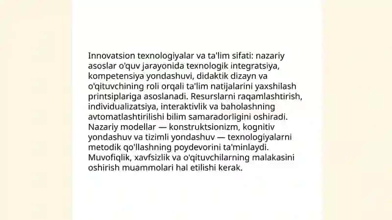 Innovatsion texnologiyalar va ta'lim sifati: nazariy asoslar 3