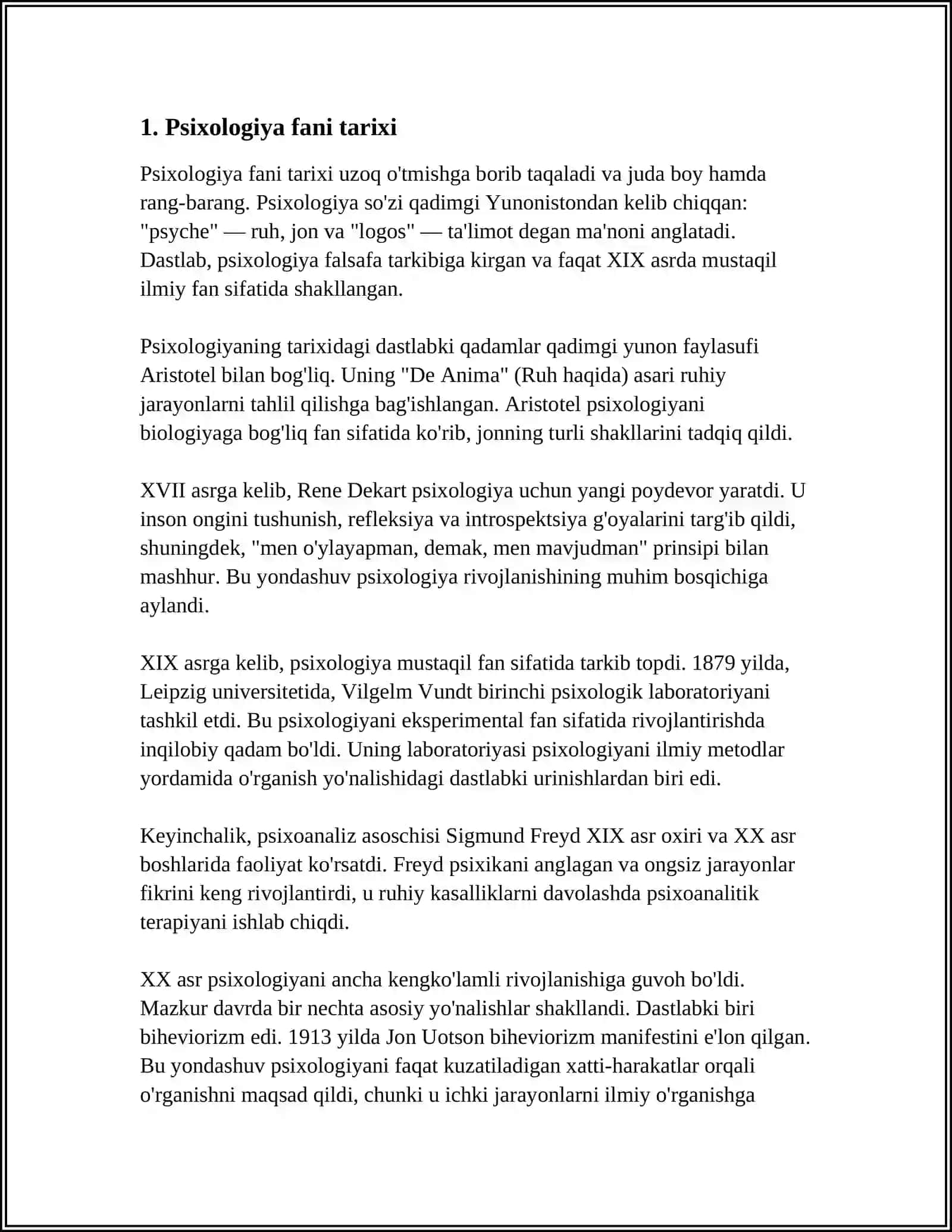 PSIXOLOGIYANING FAN SIFATIDA RIVOJLANISHI 3