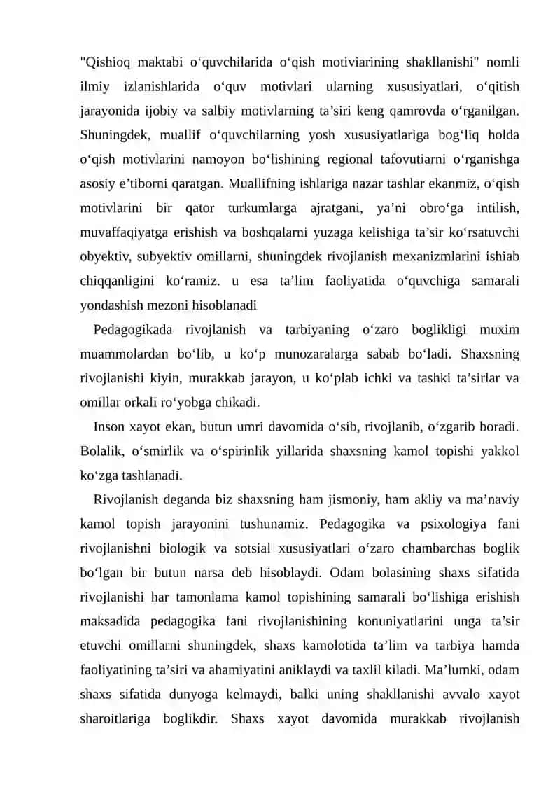 motivatsiya va rivojlanishning o‘zaro boglikligi 3