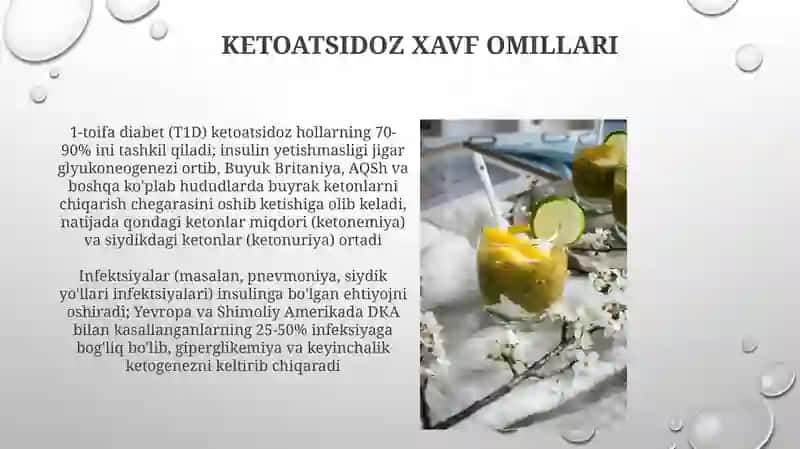Qandli diabet va ochlikda ketonuriya va ketonemiya 3