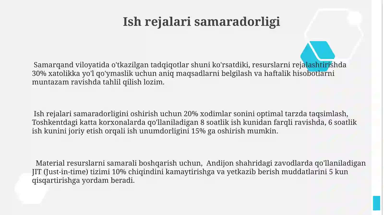 Tataqvimiy rejalarda ishchilarga va material texnik resurslar 3