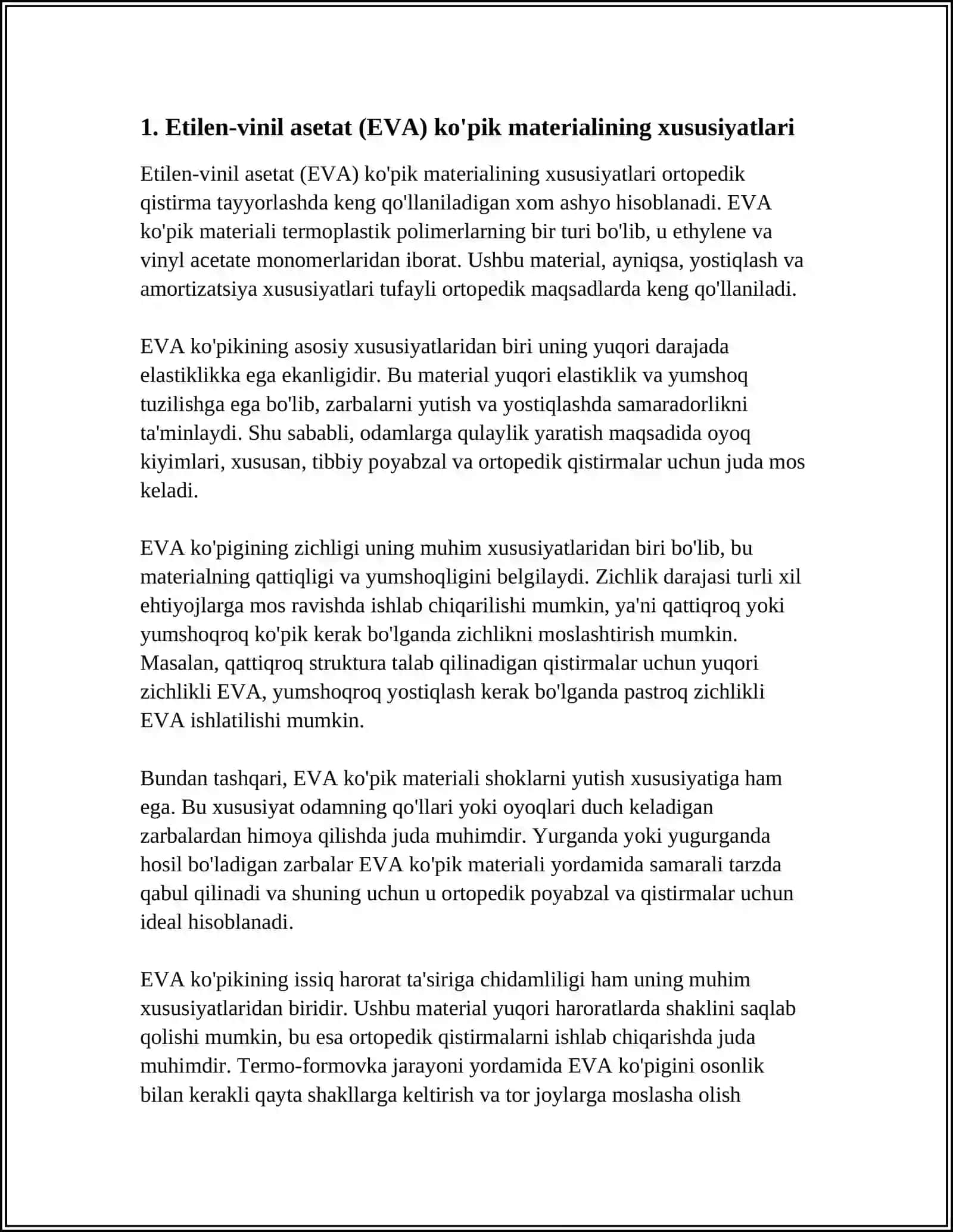 ORTOPEDIK QISTIRMA TAYYORLASH UCHUN QOʻLLANADIGAN XOM ASHYOLAR 3