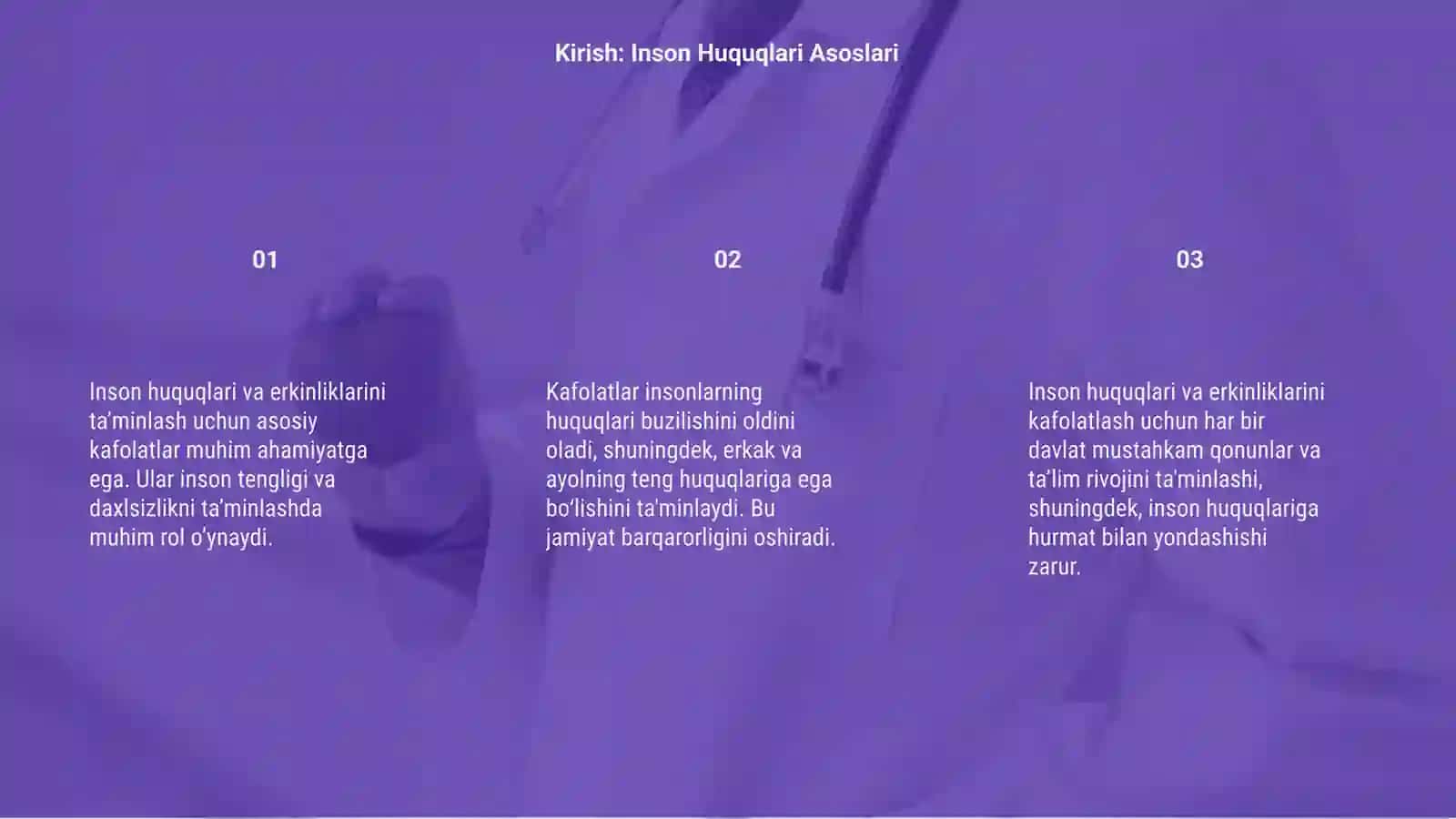 Inson huquqlari va erkinliklari kafolatining yaratilishi 3