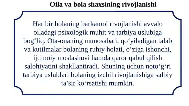 Inklyuziv ta’limda ota-onalar bilan ishlash 3