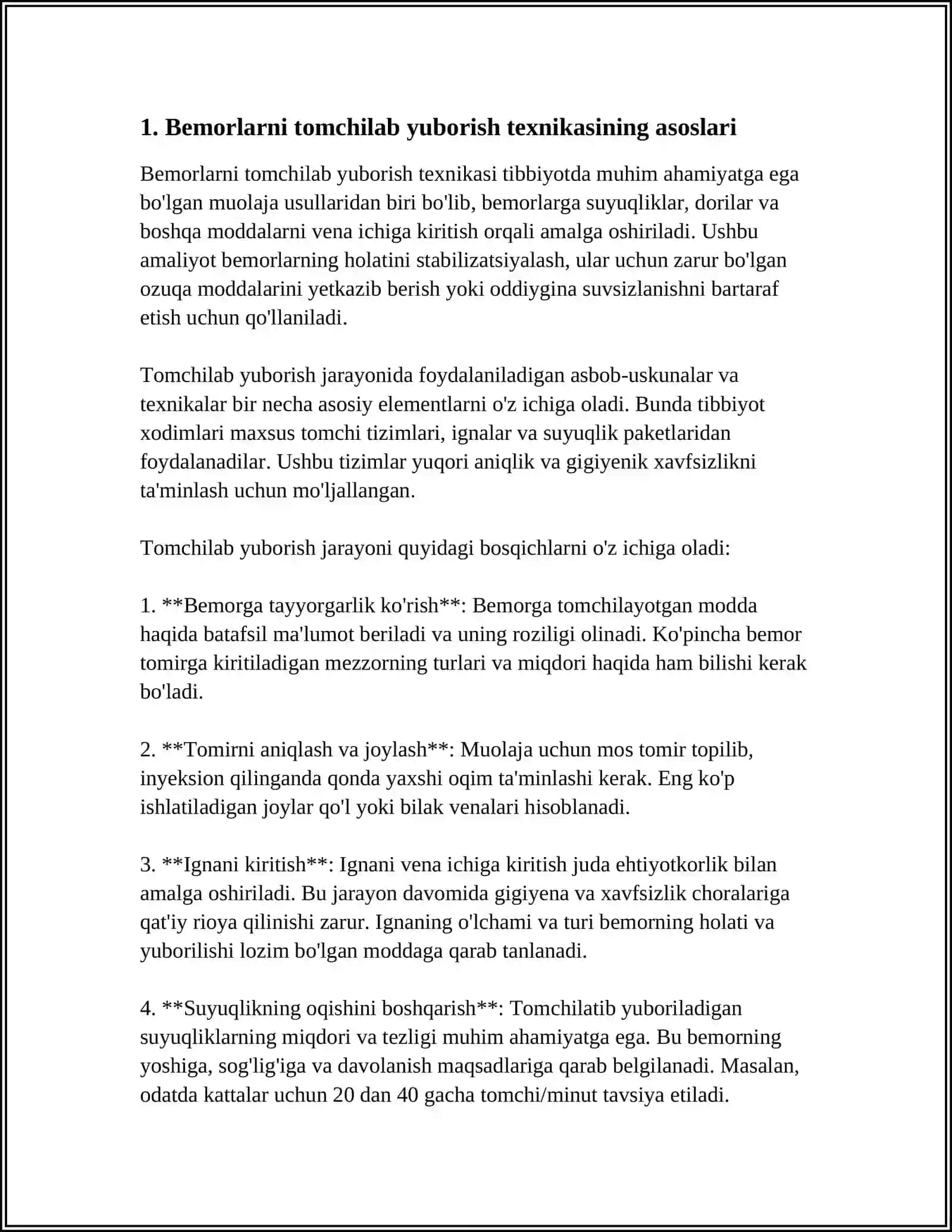 Bemorlarga Dorilarni Tomchilab Yuborish Texnikasi 3