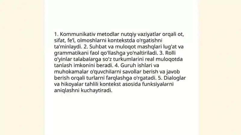 Boshlang'ich sinflarga so'z turkumlarini o'rganishda metod va usullar 3