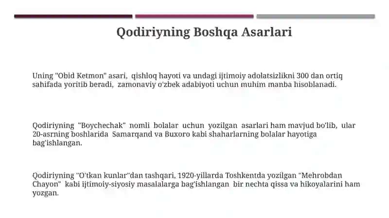 Abdulla Qodiriyning Hayoti va Ijodi 3