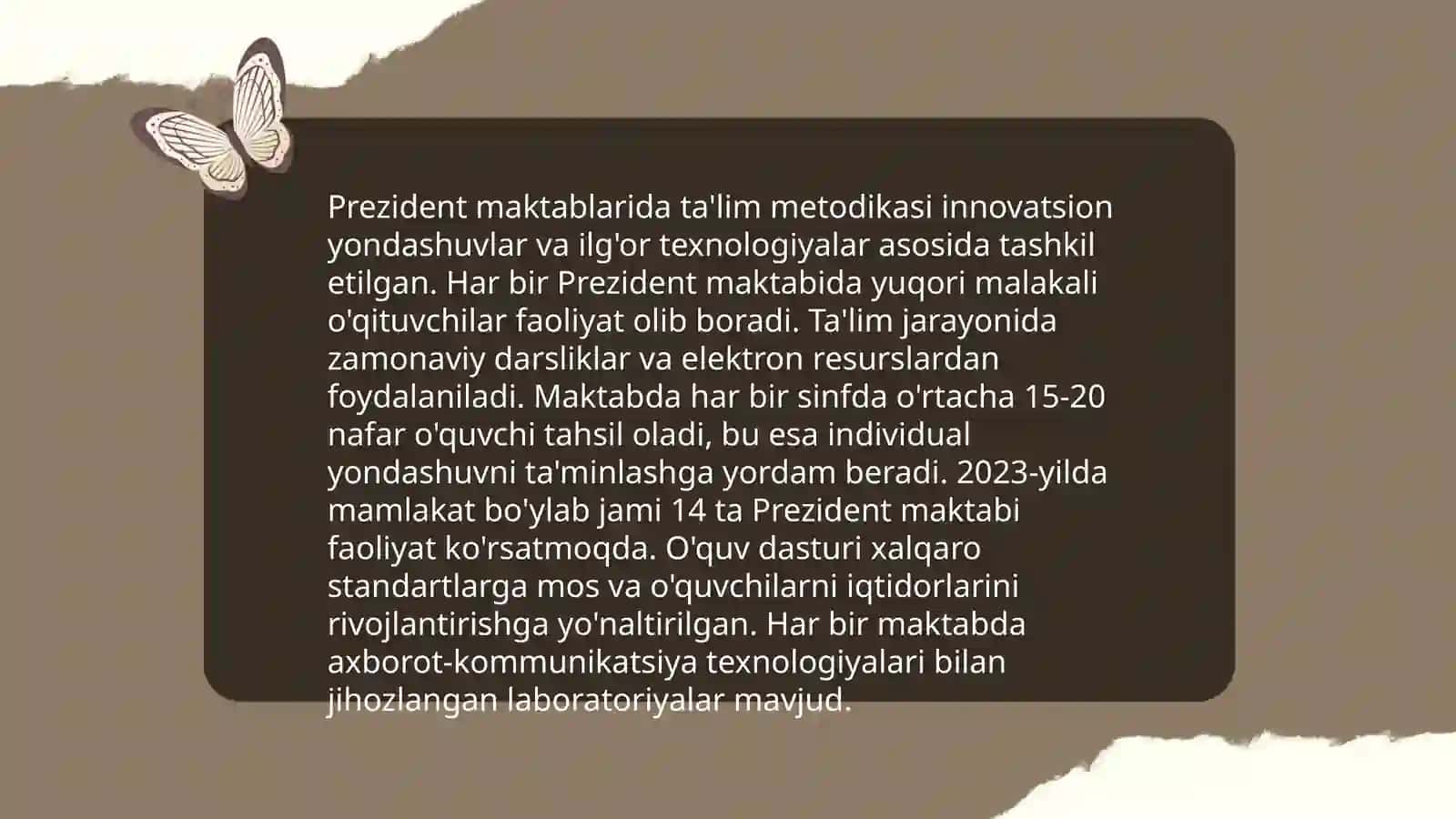 Prezident maktablarida va ijodiy maktablarda taʼlim mazmuni 3