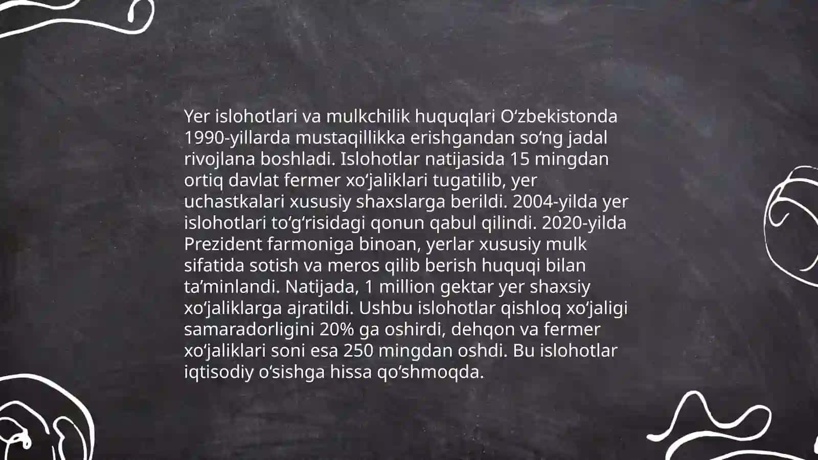 Yer islohotlari va mulkchilik huquqlari O‘zbekistonda 3