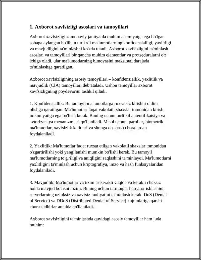 AXBOROT XAFSIZLIGI 3
