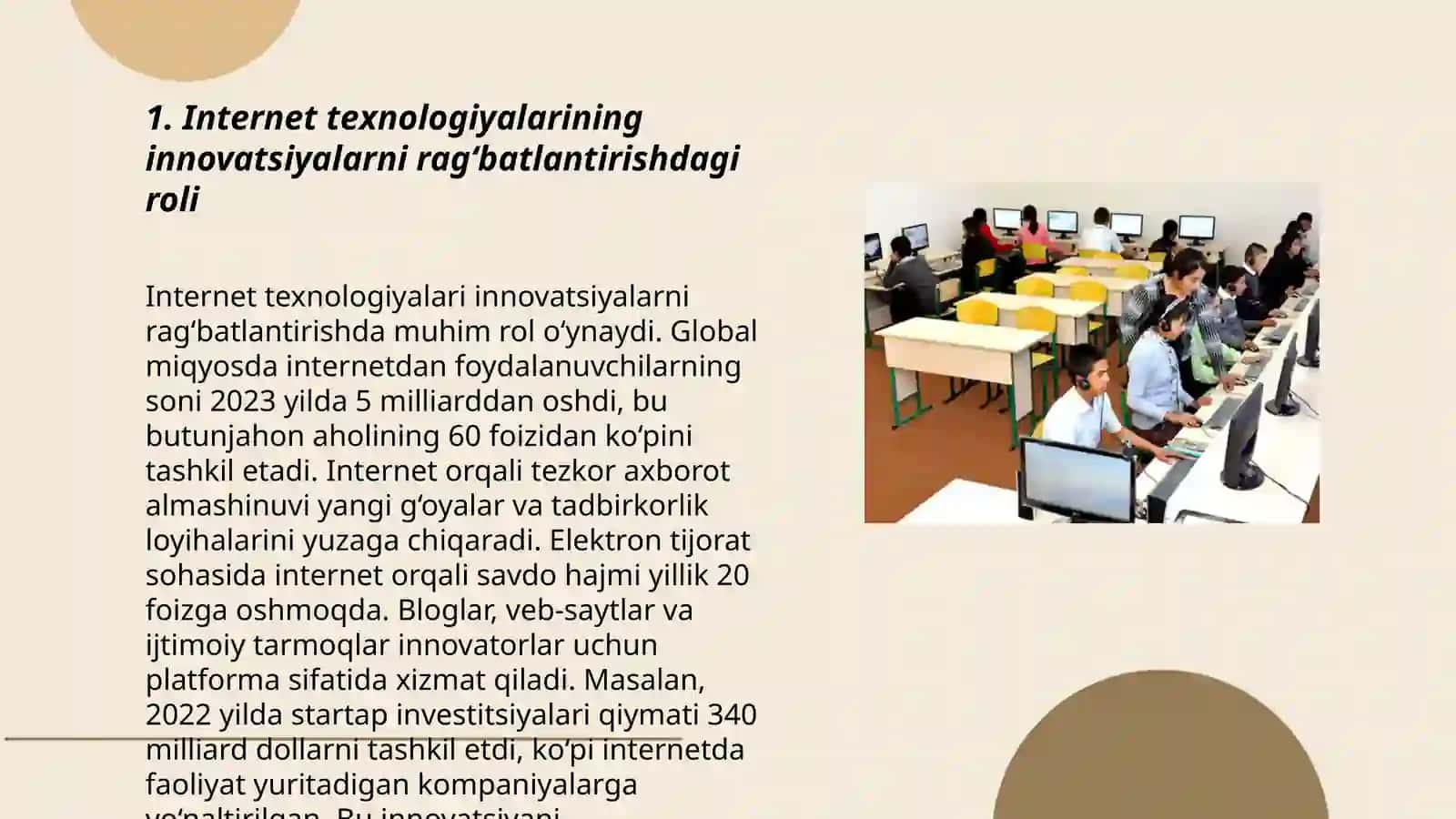 Internet texnologiyalarining innovatsiyalarni rag‘batlantirishdagi roli 3