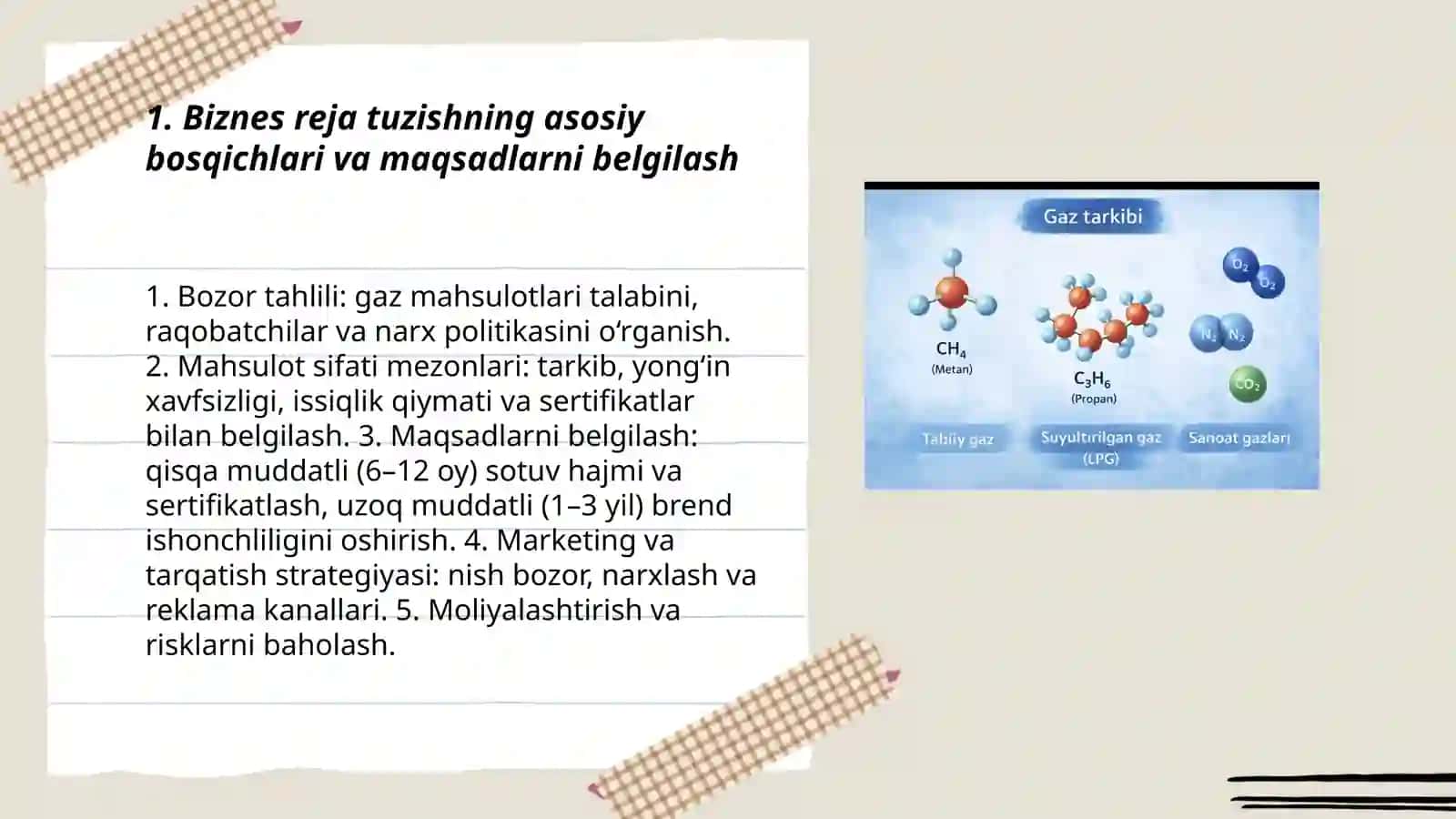 Biznes reja yaratish. Eng sifatli gaz markasi qanday aniqlanadi? 3