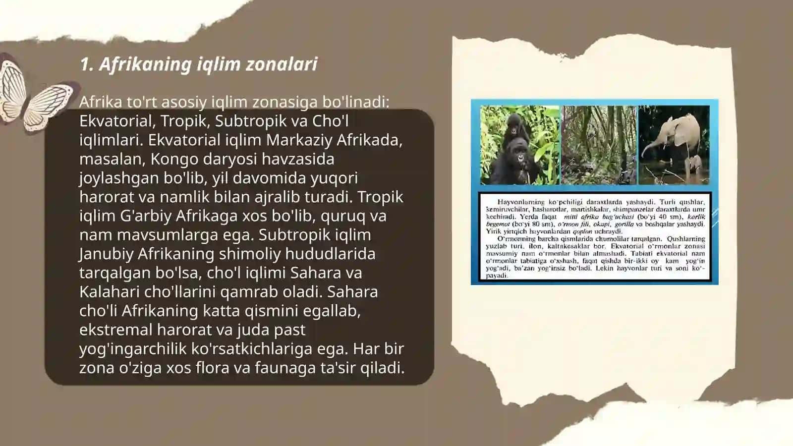Afrikaning iqlimi ichki suvlari tabiat zonalari va yirik regional oʻlkalari 3
