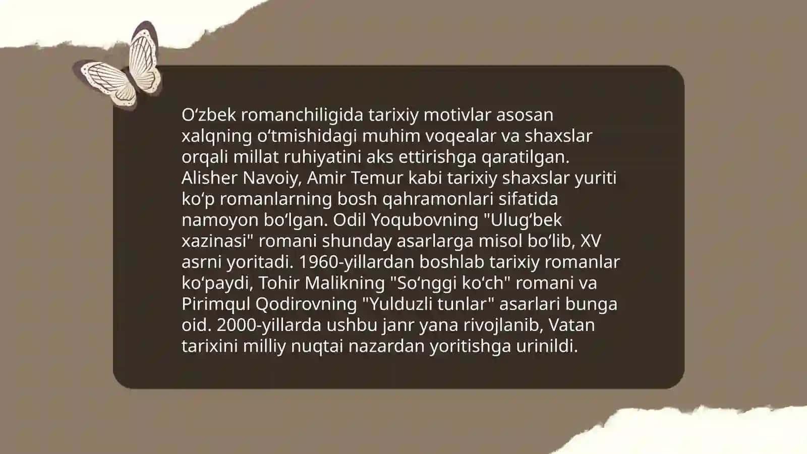 O'zbek romanchilik maktabi 3