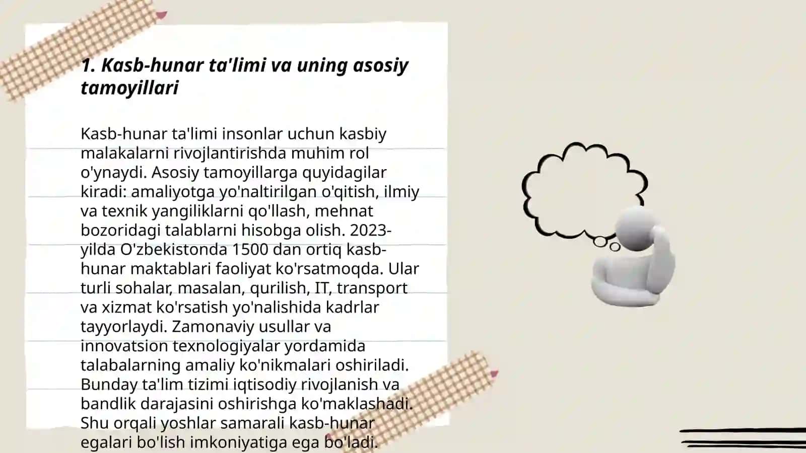 Kasb-hunar ta'limi va uning asosiy tamoyillari 3