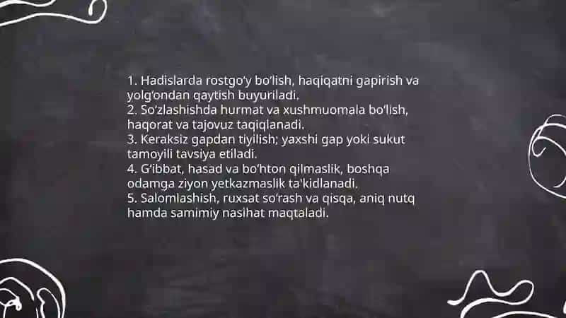 Hadislar nutq odobi 3
