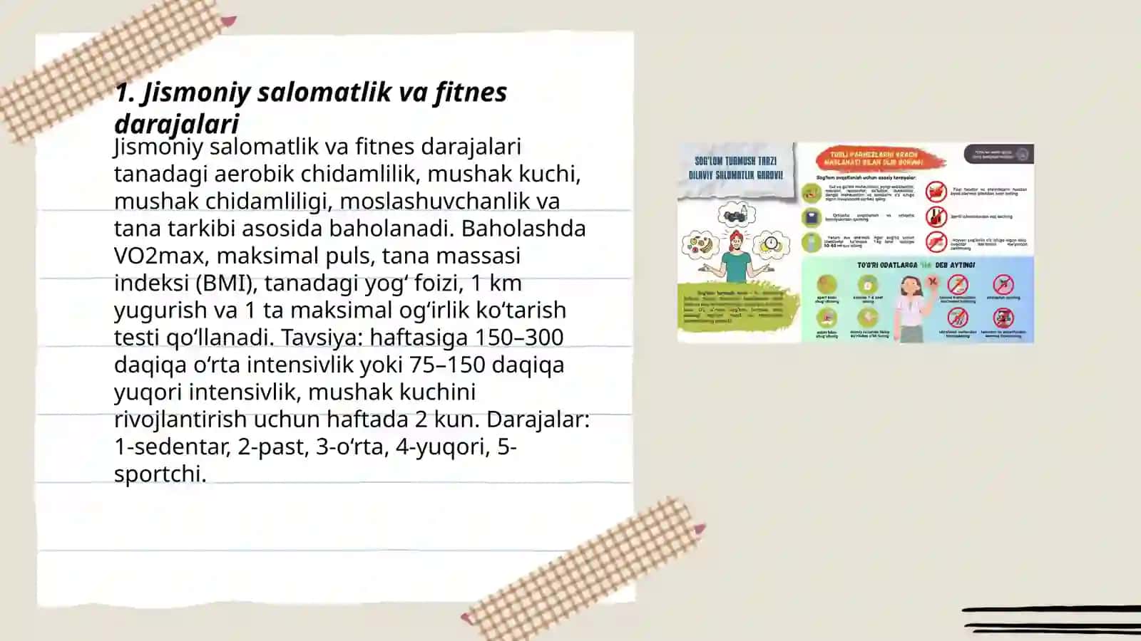 Jismoniy salomatlik va fitnes darajalari 3