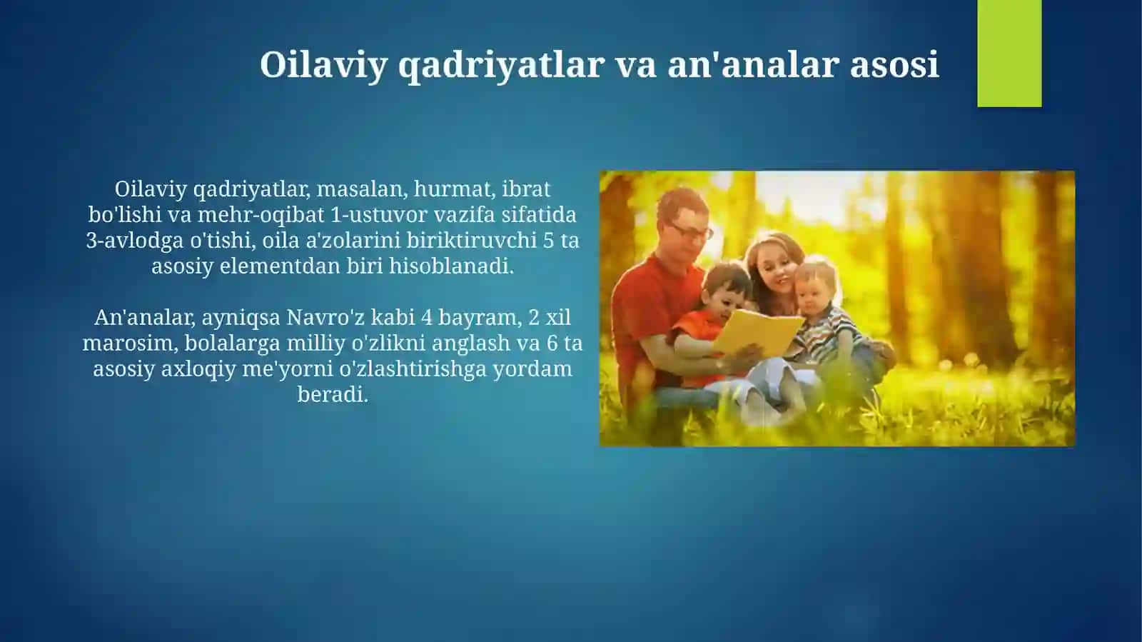 Оилада болларни маънавий маданиятини шакллантириш йўллари 3