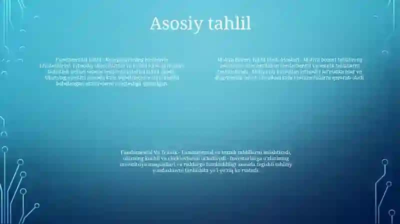 Moliya Bozori Tahlil Etish Asoslari 3
