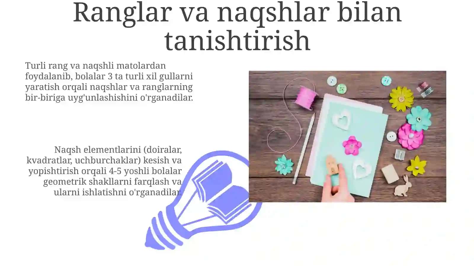 Maktabgacha yoshdagi bolalar uchun applikatsiya mashg'uloti 3