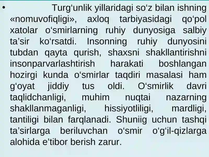 O‘smirlik davridagi psixologik muammolar 3