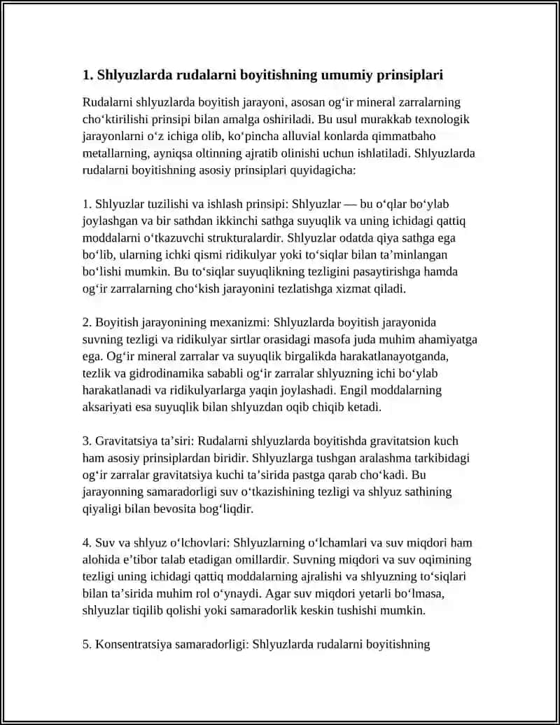 RUDALARNI SHLYUZLARDA BOYITISH 3