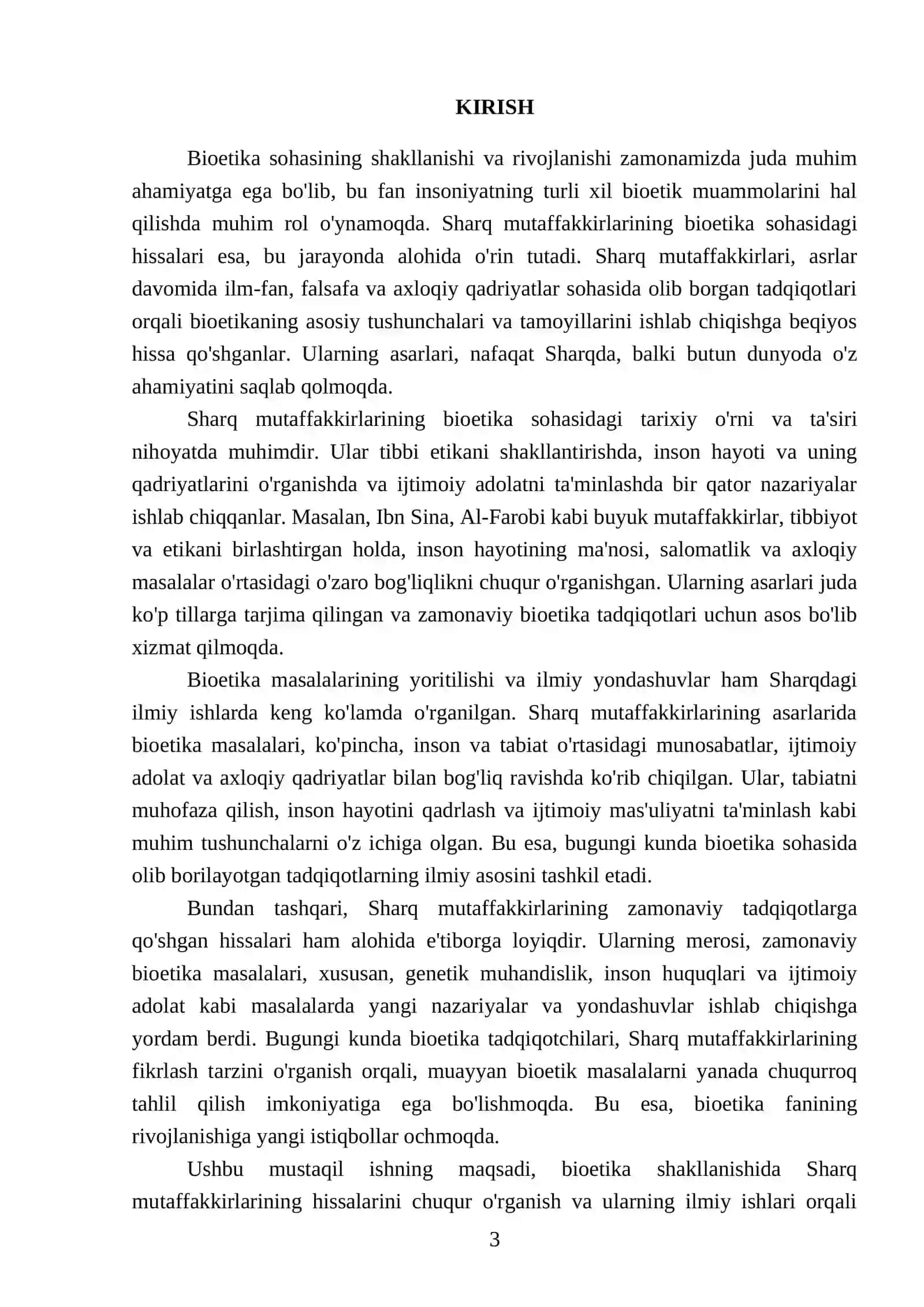 Bioetika shakllanishida Sharq mutaffakkirlar xissalari va ilmiy ishlari ahamiyati 3