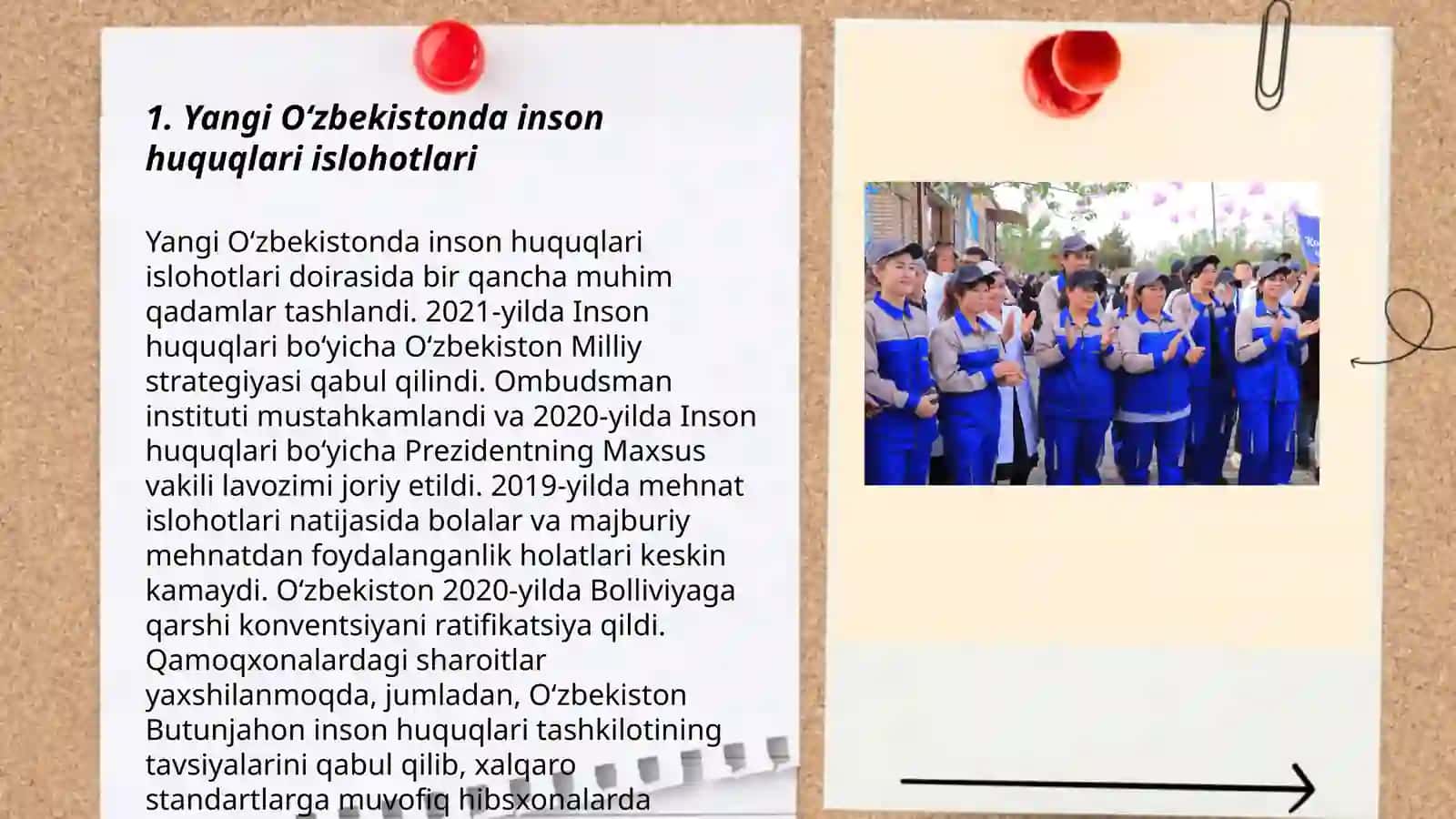 Yangi Oʻzbekistonda inson haq huquqlari va erkinliklari kafolatining yaratilishi 3
