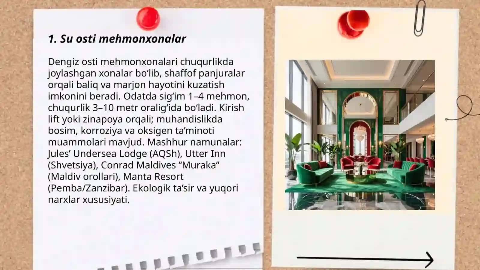 Dunyo bo'yicha noan'anaviy mehmonxona tuzilishi 3