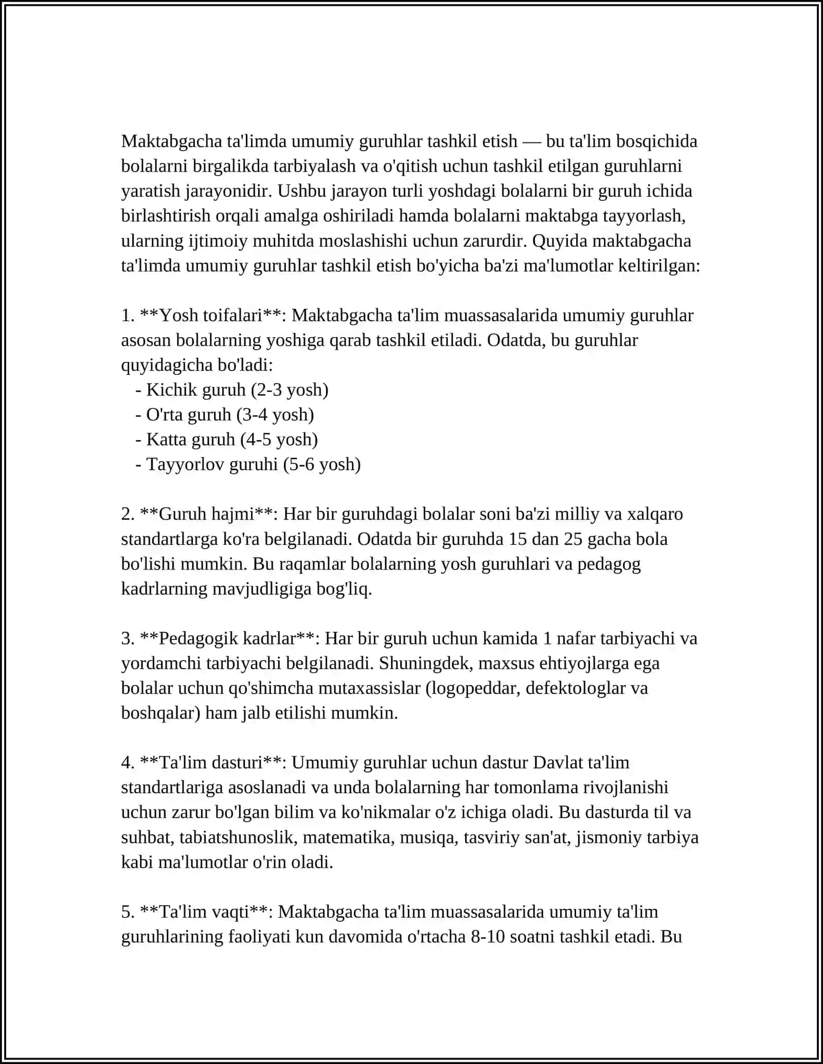 MAKTABGACHA TA'LIM TASHKILOTIDA UMIMIY GURUH BO'LIB ISHLASH 3