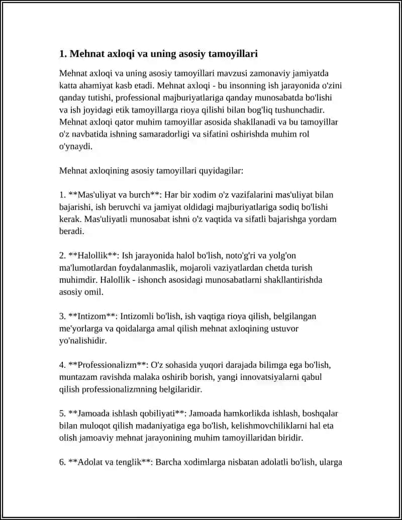 MEHNATGA AXLOQIY MUNOSABATNI SHAKILLANTIRISH 3