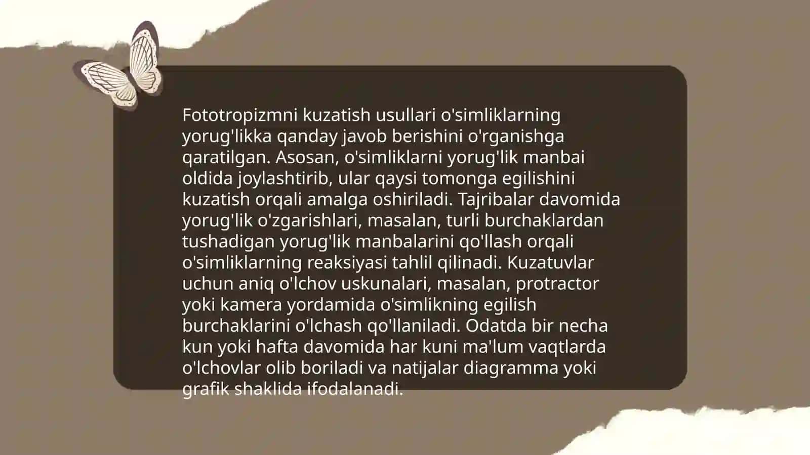 O'simliklarda Fototropizm,Fotonastiya,Geotropizm hodisalarini kuzatish 3