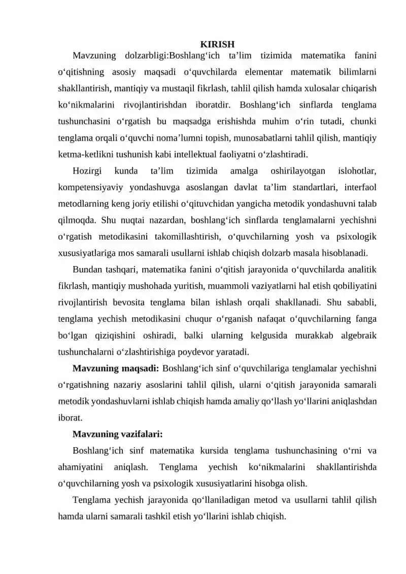 Boshlang'ich sinflarda algebraik tafakkurni rivojlantirish yo‘llari 3