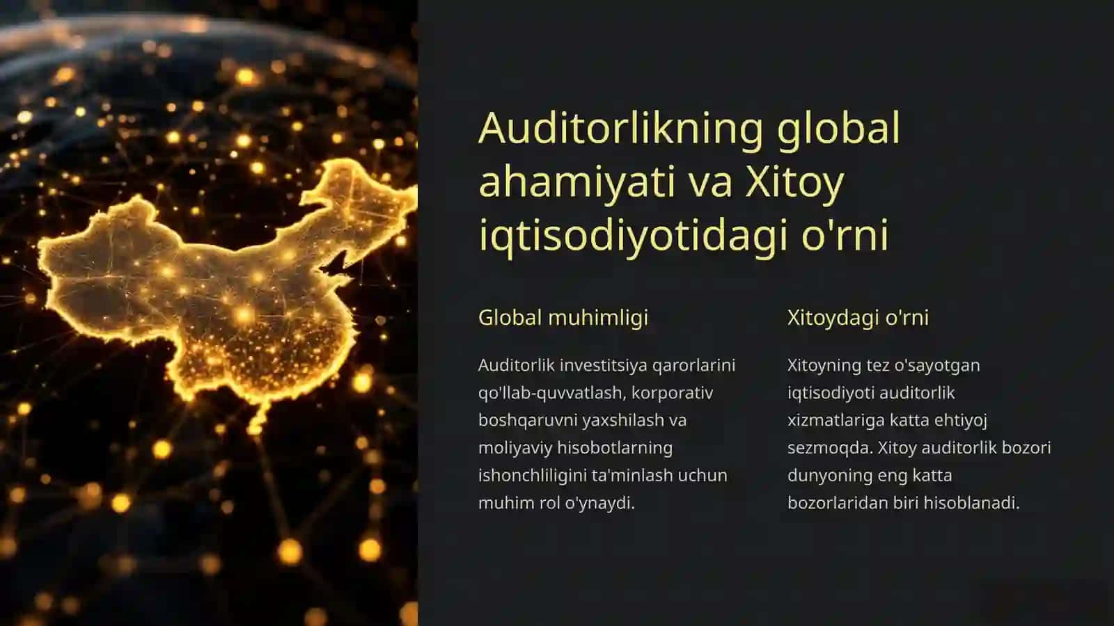 Xitoyda Auditorlik Jarayoni: Global Taqqoslash va Ko'rsatkichlar 3