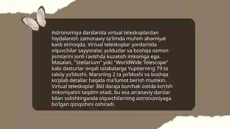 Astronomiya òqitishda zamonaviy kompyuter va dasturiy mahsulotlardan foydalanish usullari 3