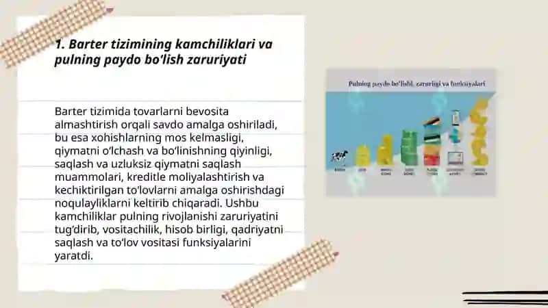 Pulning paydo bo'lishi zarurligi va funksiyalari 3