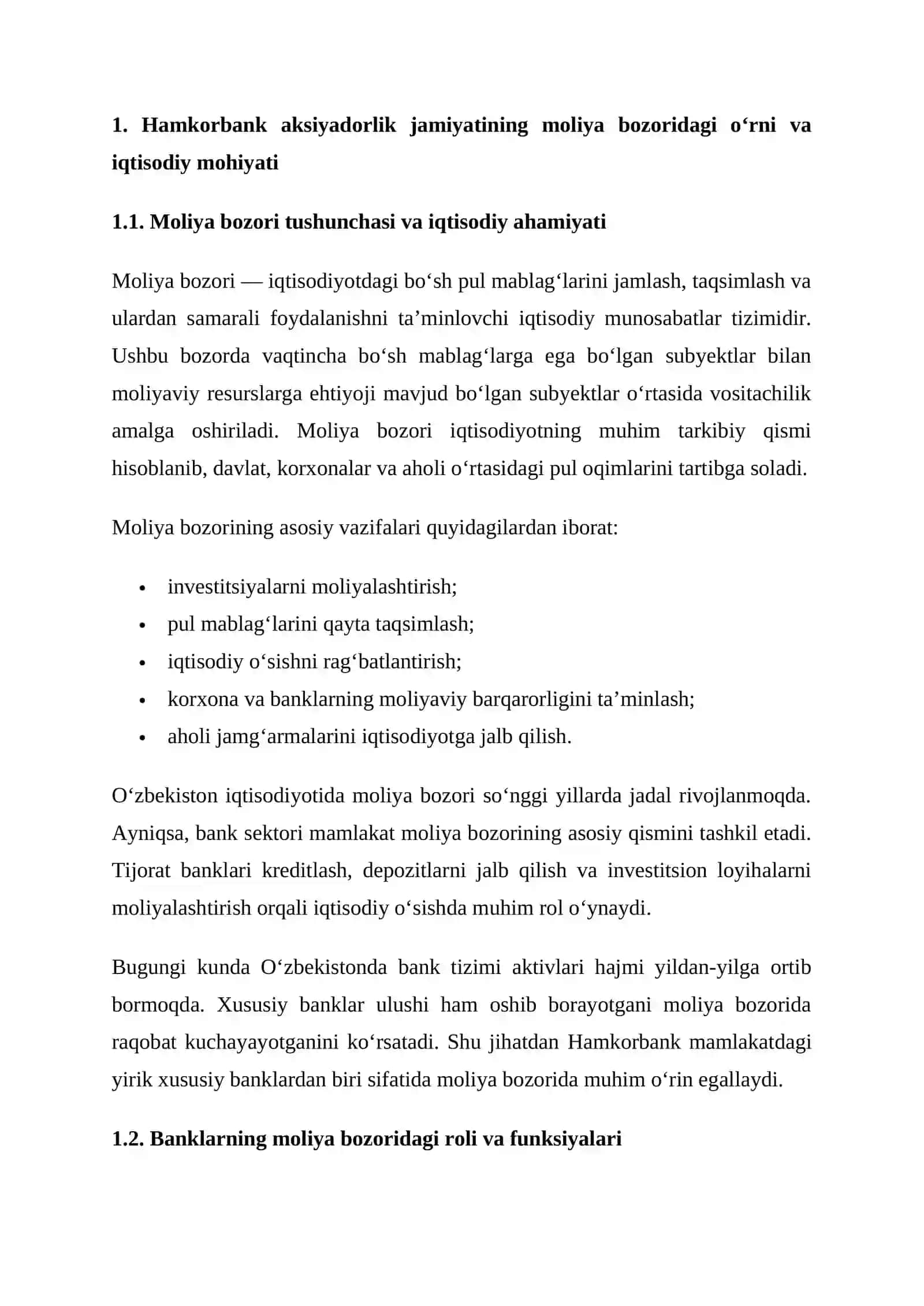 HAMKORBANK AKSİYADORLIK JAMIYATINING MOLIYAVIY T AHLILI 3