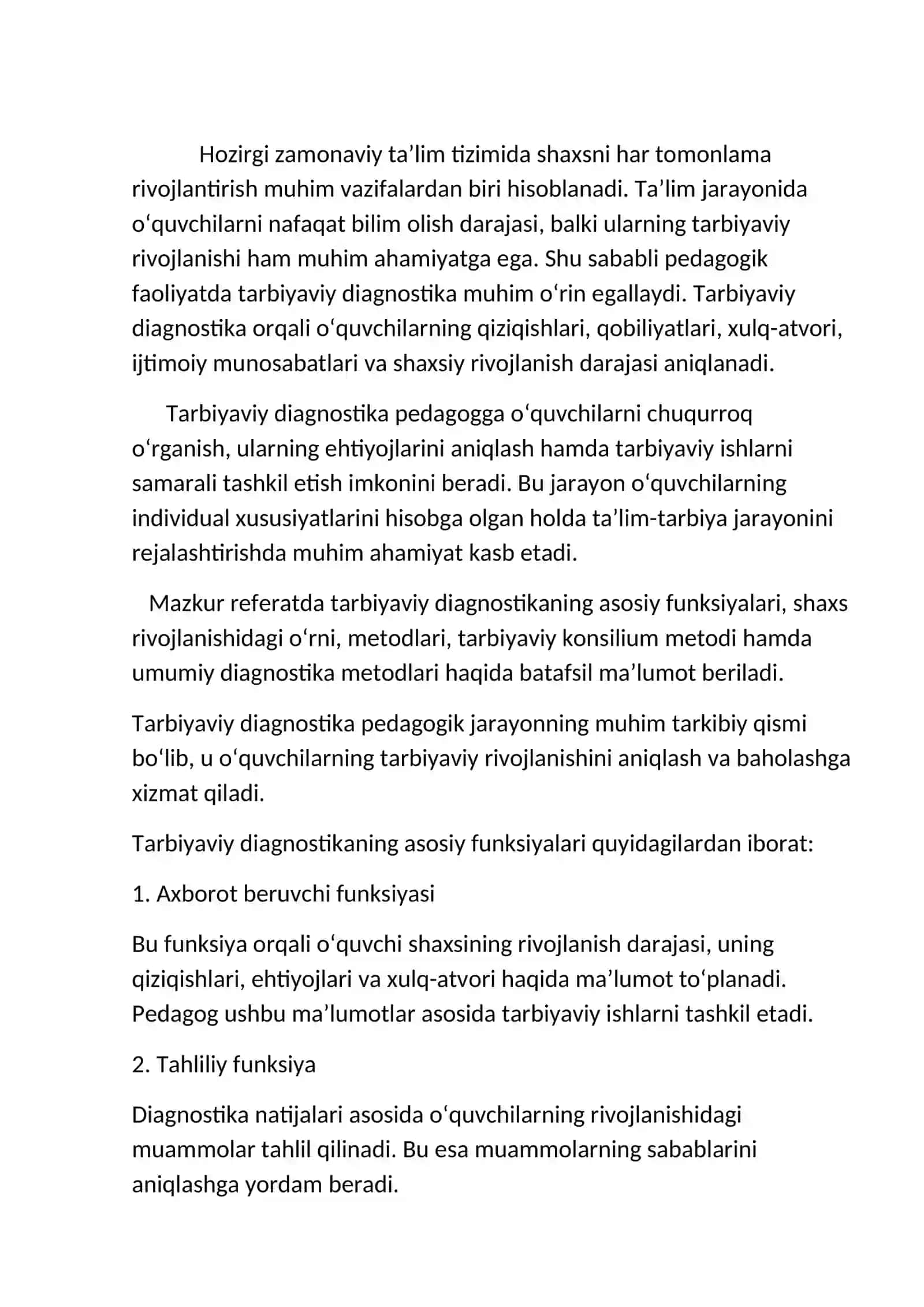 Tarbiyaviy diagnostika metodlari 3