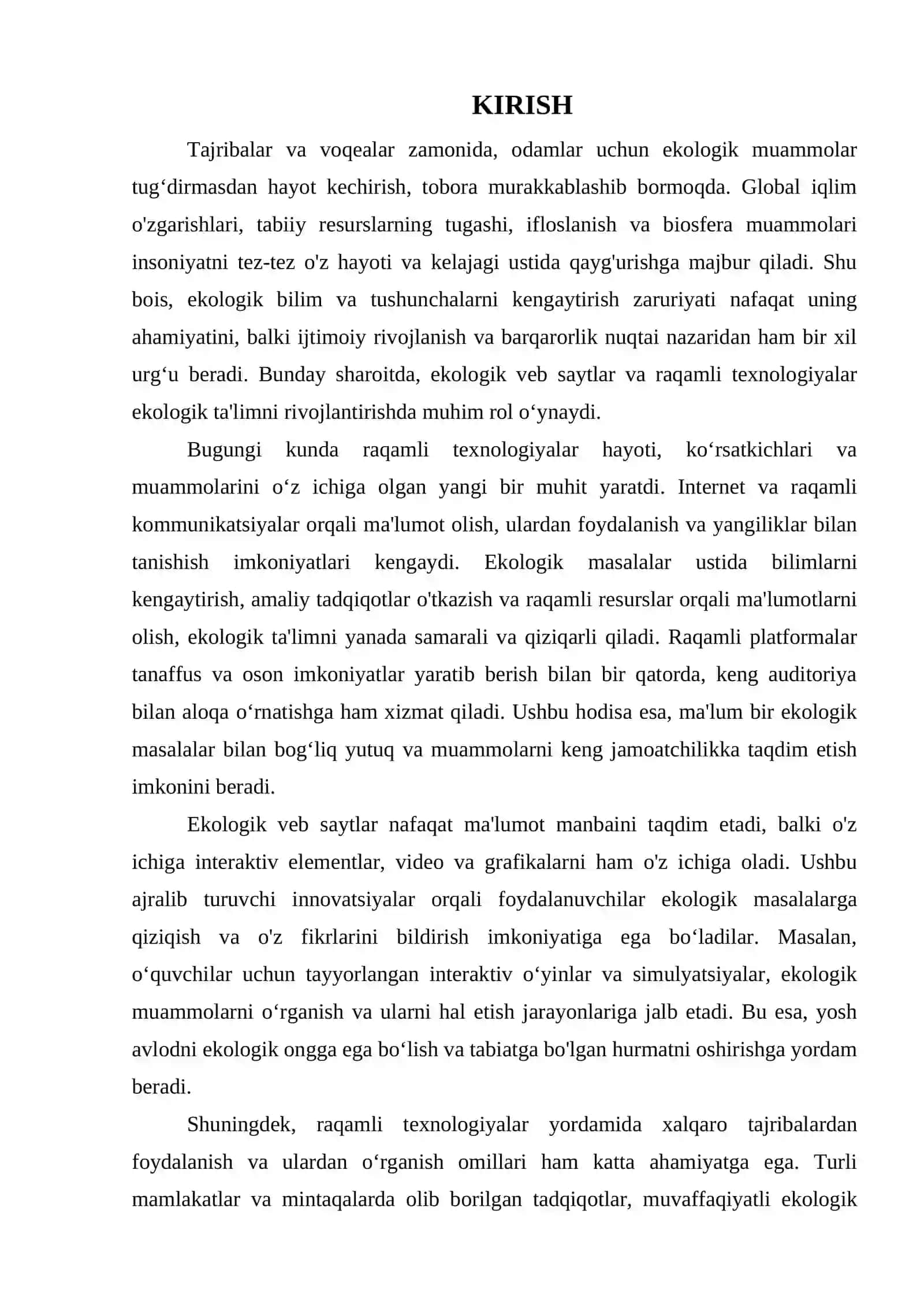 Ekologik Veb Saytlar va Raqamli Texnologiyalarni Ekologik Talimdagi O'rni 3