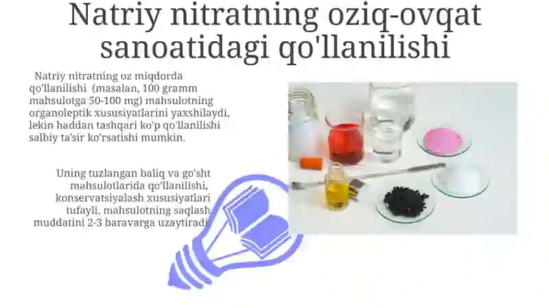 Natriy nitratning xossalari va ahamiyati 3